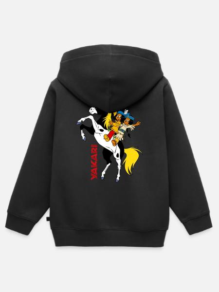 Yakari und Regenbogen - Kinder Premium Organic Zip Hoodie - 