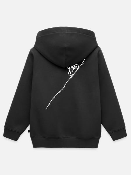 MTB - Bergab - Mountainbike - Downhill - Kinder Premium Organic Zip Hoodie - Schwarz