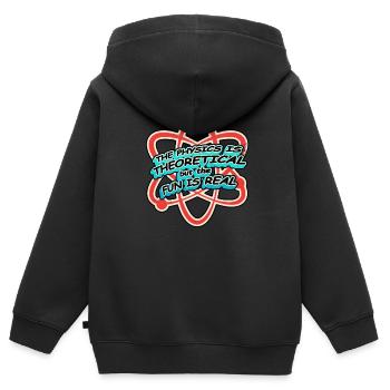 Physicien physicien - Sweat Premium à capuche zippé enfant bio - noir - Dos - AI Model Kid Male (0cm)