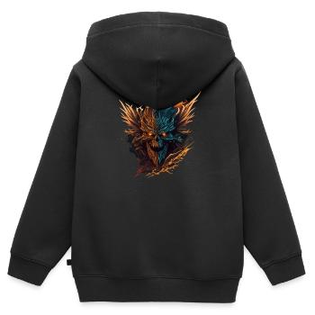 Halloween Demon - Kids Premium Organic Zip-up Hoodie - black - Back - AI Model Kid Male (0cm)