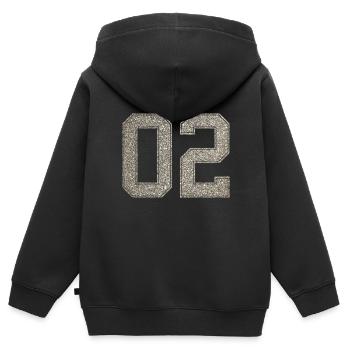 Nummer 02 Rückennummer 2 Zwei Trikot Ziffer - Kinder Premium Organic Zip Hoodie - Schwarz - Hinten - AI Model Kid Male (0cm)