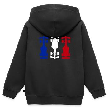 Formule France Formel Racing - Sweat Premium à capuche zippé enfant bio - noir - Dos - AI Model Kid Male (0cm)