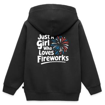 Pyrotechniker Feuerwerk Pyrotechnik - Kinder Premium Organic Zip Hoodie - Schwarz - Hinten - AI Model Kid Male (0cm)