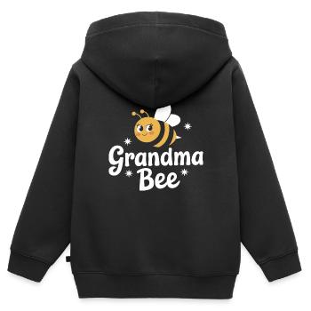 abeille abeille apicultrice abeille abeille - Sweat Premium à capuche zippé enfant bio - noir - Dos - AI Model Kid Male (0cm)
