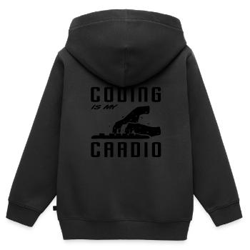Programmierer - Kinder Premium Organic Zip Hoodie - Schwarz - Hinten - AI Model Kid Male (0cm)