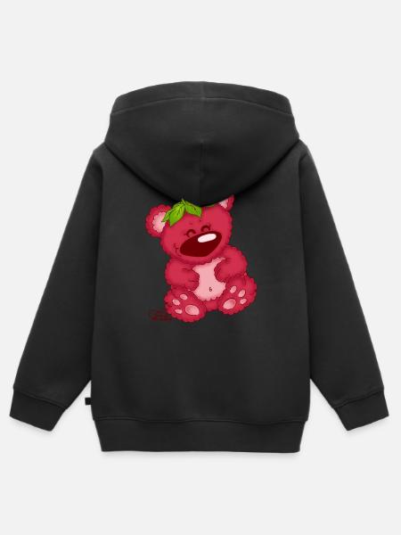 Himbärchen - Kinder Premium Organic Zip Hoodie - Schwarz