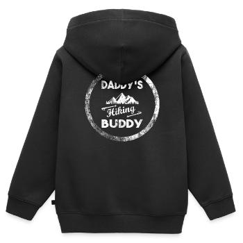 Wandertouren Vater und Kind Daddys Hiking Buddy - Kinder Premium Organic Zip Hoodie - Schwarz - Hinten - AI Model Kid Male (0cm)