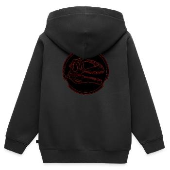 Fossile de Giganotosaurus - Sweat Premium à capuche zippé enfant bio - noir - Dos - AI Model Kid Male (0cm)