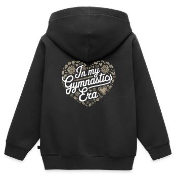 Turnen Turner Gymnastik - Kinder Premium Organic Zip Hoodie - Schwarz - Hinten - AI Model Kid Male (0cm)