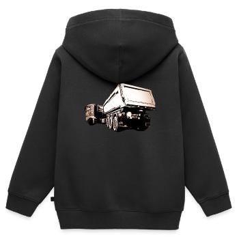 Trucks - Kids Premium Organic Zip-up Hoodie - black - Back - AI Model Kid Male (0cm)