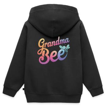abeille abeille apicultrice abeille abeille - Sweat Premium à capuche zippé enfant bio - noir - Dos - AI Model Kid Male (0cm)