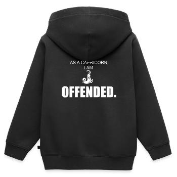 CAPRICORN - Sweat Premium à capuche zippé enfant bio - noir - Dos - AI Model Kid Male (0cm)
