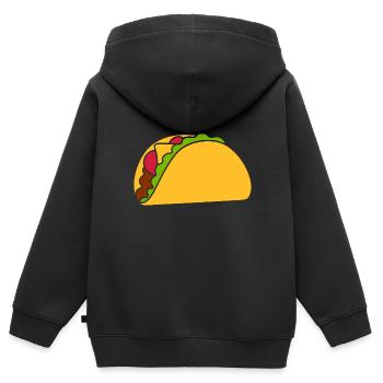 Taco - Sweat Premium à capuche zippé enfant bio - noir - Dos - AI Model Kid Male (0cm)