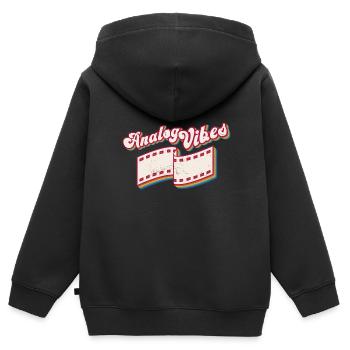 Retro Photographer Vintage Analog Vibes - Kinder Premium Organic Zip Hoodie - Schwarz - Hinten - AI Model Kid Male (0cm)