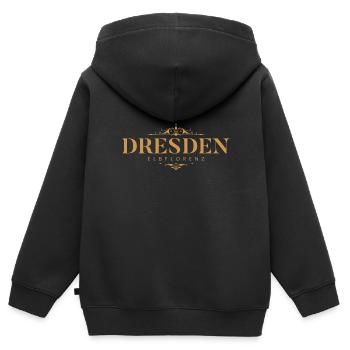 Dresde Florence sur l’Elbe : splendeur baroque et modernité - Sweat Premium à capuche zippé enfant bio - noir - Dos - AI Model Kid Male (0cm)
