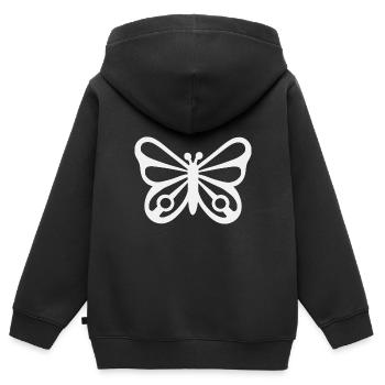 Papillon protection de la nature insecte protection de l’environnement - Sweat Premium à capuche zippé enfant bio - noir - Dos - AI Model Kid Male (0cm)