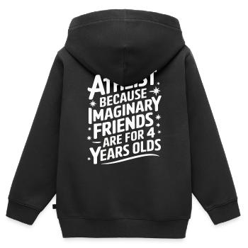 Atheismus Atheist Anti-Religion Agnostiker - Kinder Premium Organic Zip Hoodie - Schwarz - Hinten - AI Model Kid Male (0cm)