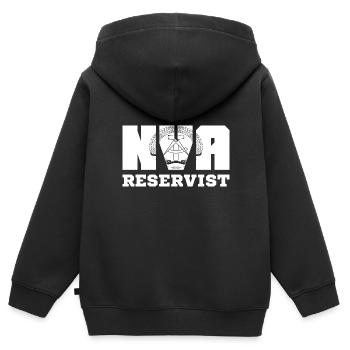 NVA reservist DDR Ostdeutschland Geschenk Ossi - Kinder Premium Organic Zip Hoodie - Schwarz - Hinten - AI Model Kid Male (0cm)