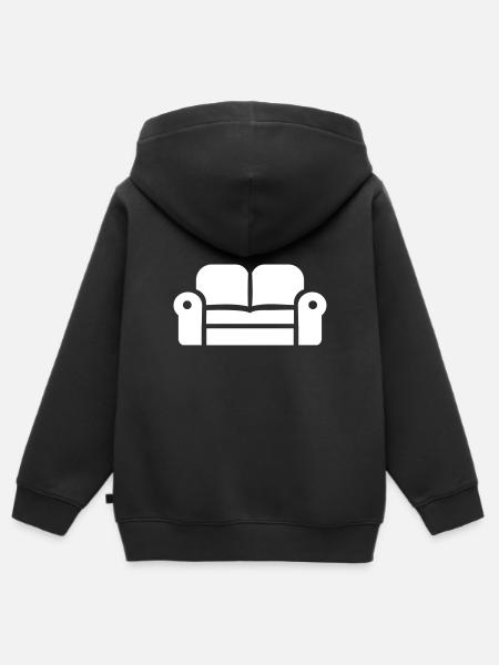 Couch - Kinder Premium Organic Zip Hoodie - Schwarz