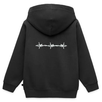 Barbed Wire - Kids Premium Organic Zip-up Hoodie - black - Back - AI Model Kid Male (0cm)