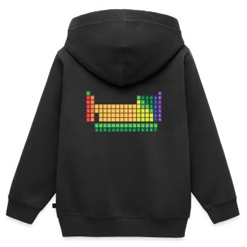Periodensystem der Elemente - Kinder Premium Organic Zip Hoodie - Schwarz - Hinten - AI Model Kid Male (0cm)