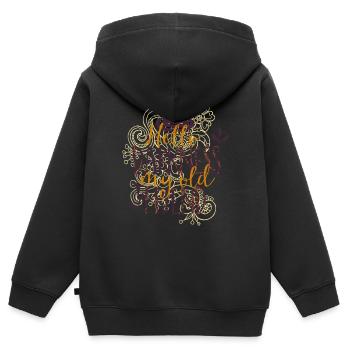 Bonjour obscurité de mon ancienne dépendance - Sweat Premium à capuche zippé enfant bio - noir - Dos - AI Model Kid Male (0cm)