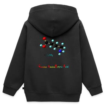 GABA - Rosie Aldrich - Sweat Premium à capuche zippé enfant bio - noir - Dos - AI Model Kid Male (0cm)