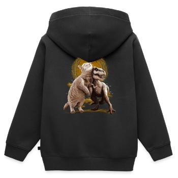 Tom and Scary - Sweat Premium à capuche zippé enfant bio - noir - Dos - AI Model Kid Male (0cm)