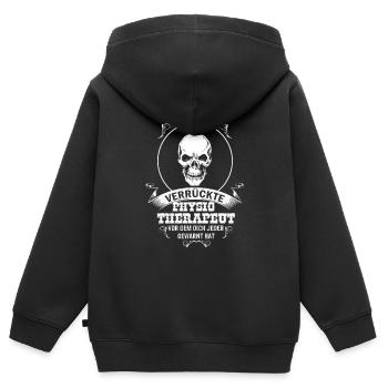Physiotherapeut - Kinder Premium Organic Zip Hoodie - Schwarz - Hinten - AI Model Kid Male (0cm)