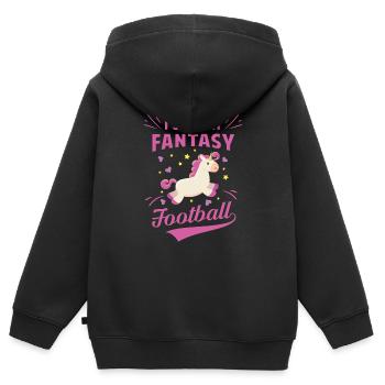 I suck at Fantasy Football - Sweat Premium à capuche zippé enfant bio - noir - Dos - AI Model Kid Male (0cm)