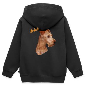 Irish Terrier - Kinder Premium Organic Zip Hoodie - Schwarz - Hinten - AI Model Kid Male (0cm)