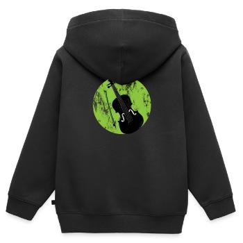 Ich liebe meine Geige und Violine Shirt Geschenk - Kinder Premium Organic Zip Hoodie - Schwarz - Hinten - AI Model Kid Male (0cm)