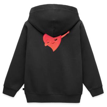 Heart Dab Dabbing Love Valentine's Day Couple - Kids Premium Organic Zip-up Hoodie - black - Back - AI Model Kid Male (0cm)