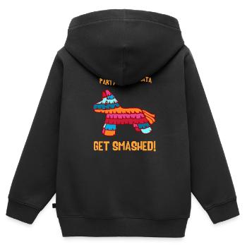 Pinata - Party - Feiern - Kinder Premium Organic Zip Hoodie - Schwarz - Hinten - AI Model Kid Male (0cm)