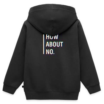 HOW ABOUT NO. I'm Not A People Person Tee - Kinder Premium Organic Zip Hoodie - Schwarz - Hinten - AI Model Kid Male (0cm)