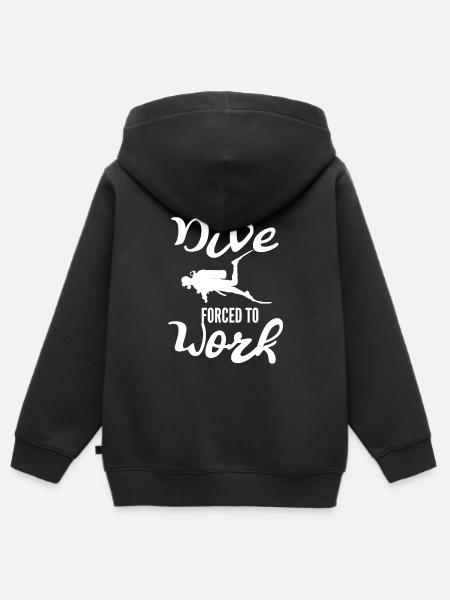 Diving - Diver - Scuba Diving - Work - Kids Premium Organic Zip-up Hoodie - black