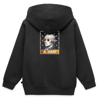 Alexander Hamilton US Founding Father - Kids Premium Organic Zip-up Hoodie - black - Back - AI Model Kid Male (0cm)
