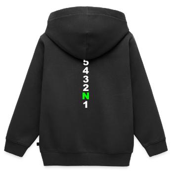 Motorrad - Kinder Premium Organic Zip Hoodie - Schwarz - Hinten - AI Model Kid Male (0cm)