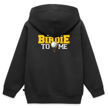 Golf Birdie Driver Putter Golf balle trou en un - Sweat Premium à capuche zippé enfant bio - noir - Dos - AI Model Kid Male (0cm)
