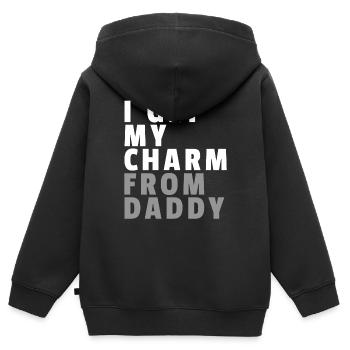 I Get My Charm From Daddy Gift Baby Bodysuit Baby - Kids Premium Organic Zip-up Hoodie - black - Back - AI Model Kid Male (0cm)
