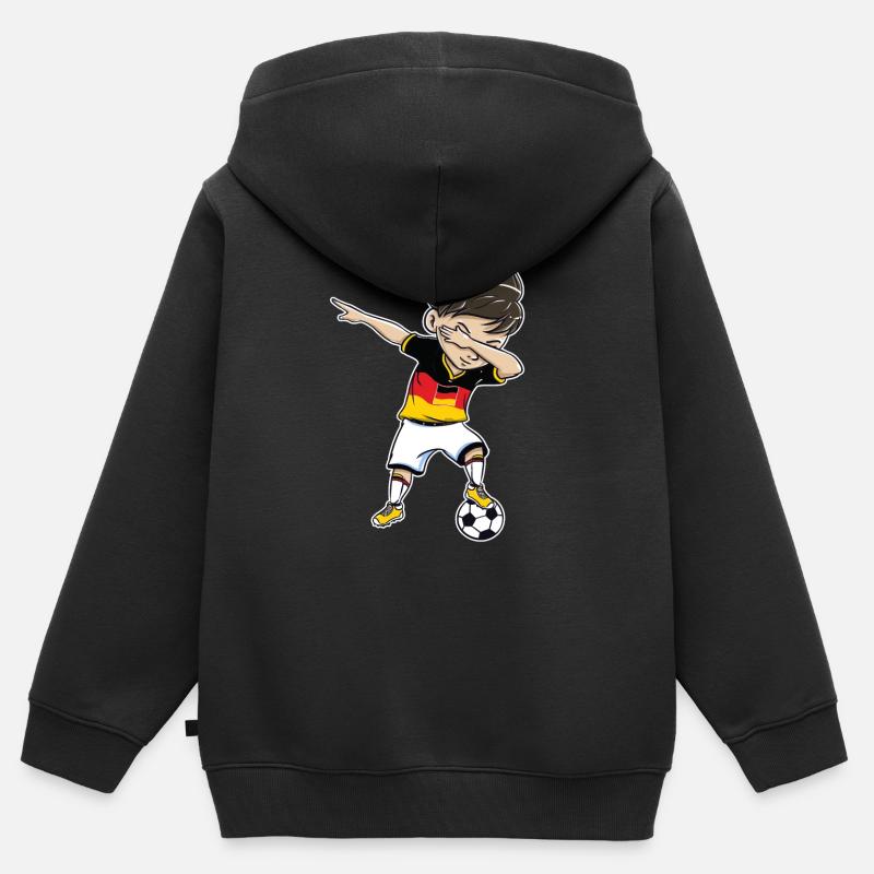  Allemagne Gift Dab - Sweat Premium à capuche zippé enfant bio - noir
