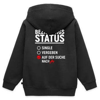 Beziehungsstatus Pretty Little Liars Single Idee - Kinder Premium Organic Zip Hoodie - Schwarz - Hinten - AI Model Kid Male (0cm)