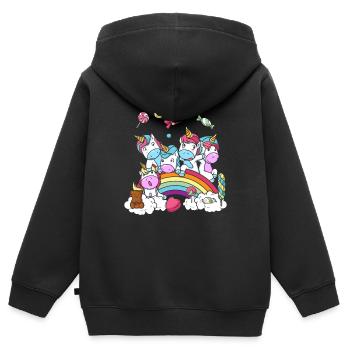 Birthday Gift Unicorn Party Daughter - Kids Premium Organic Zip-up Hoodie - black - Back - AI Model Kid Male (0cm)
