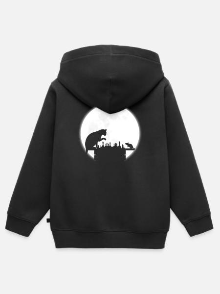 The Chess Board - The Cat, The Mouse and The Full - Kinder Premium zip hoodie biologisch - zwart