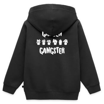 Gärtner - Garten - Gartenarbeit - Gärtnern - Kinder Premium Organic Zip Hoodie - Schwarz - Hinten - AI Model Kid Male (0cm)