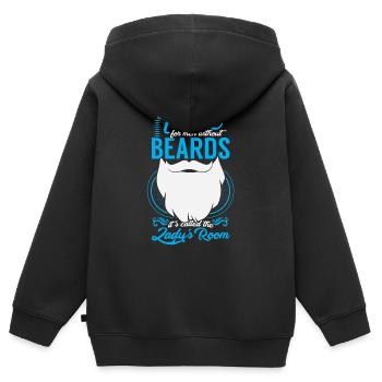 Men Without Beards - Kids Premium Organic Zip-up Hoodie - black - Back - AI Model Kid Male (0cm)