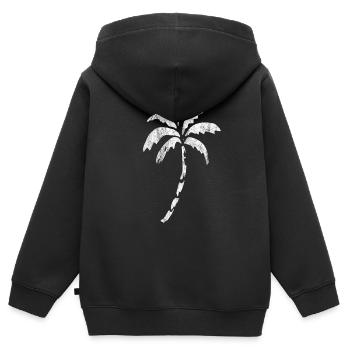 Palme Sommer Sonne Urlaub Strand Shirt Geschenk - Kinder Premium Organic Zip Hoodie - Schwarz - Hinten - AI Model Kid Male (0cm)