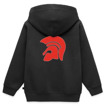 Trojan Skinhead 1969 Skins Punks Oi Shirt - Kinder Premium Organic Zip Hoodie - Schwarz - Hinten - AI Model Kid Male (0cm)
