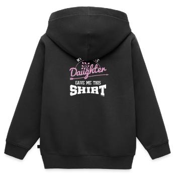 Ma fille préférée - Sweat Premium à capuche zippé enfant bio - noir - Dos - AI Model Kid Male (0cm)