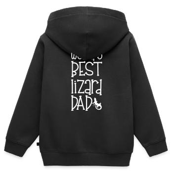 Echse - Echsen - Echsenbesitzer - Dad - Geschenk - Kinder Premium Organic Zip Hoodie - Schwarz - Hinten - AI Model Kid Male (0cm)